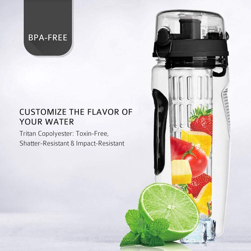 1000ml Water Fruit Bottle BPA Free Plastic Sport Fruit Infuser Water B