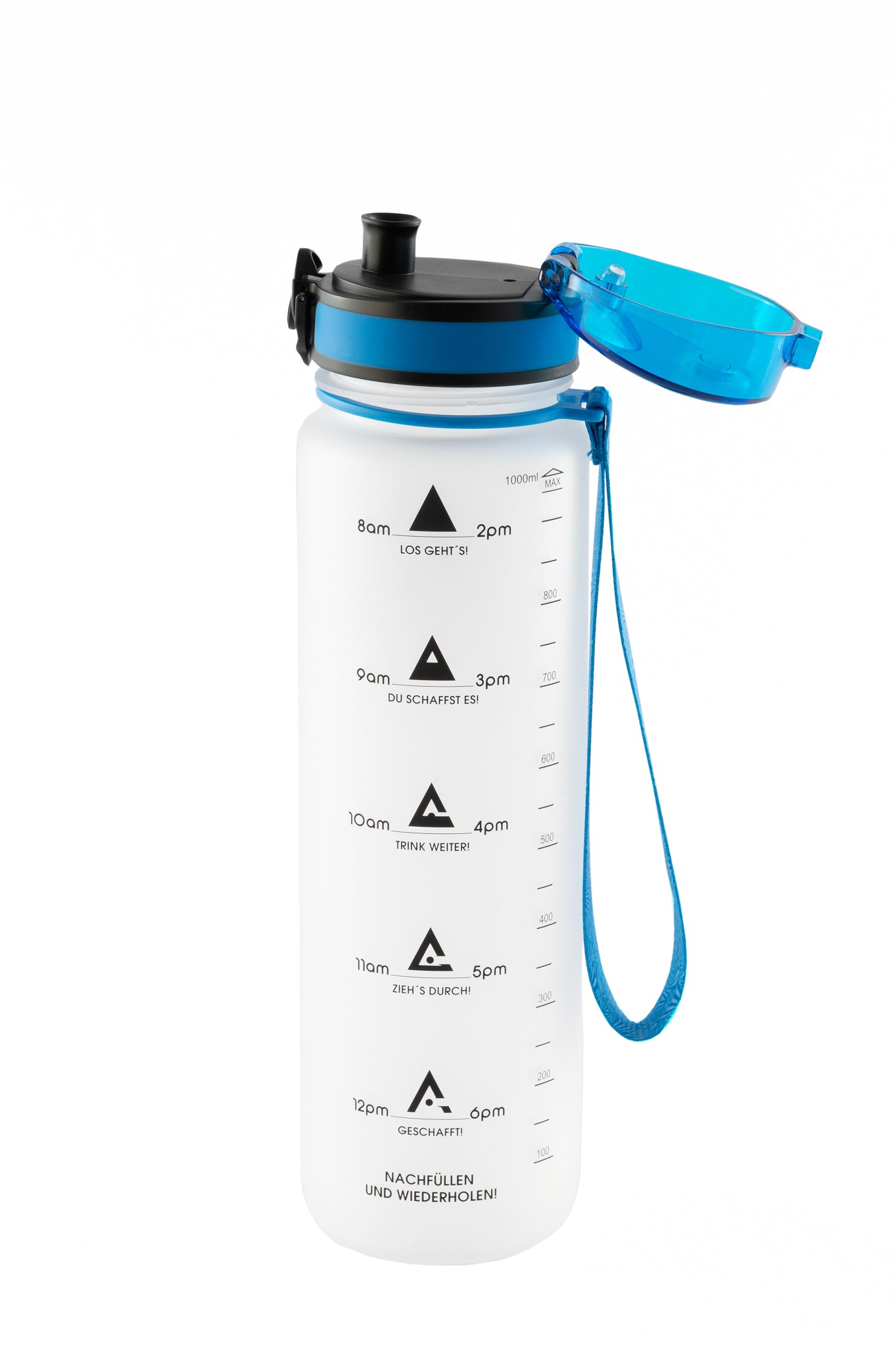 1L Sports Water Bottle with time marker and motivation